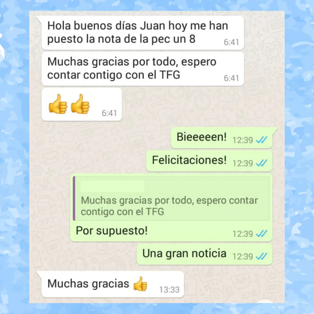 Testimonios de estudiantes