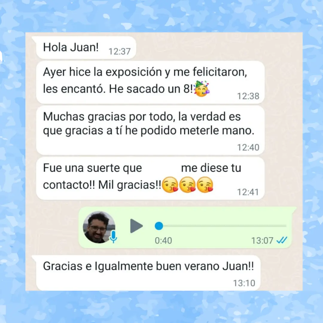 Testimonios de estudiantes