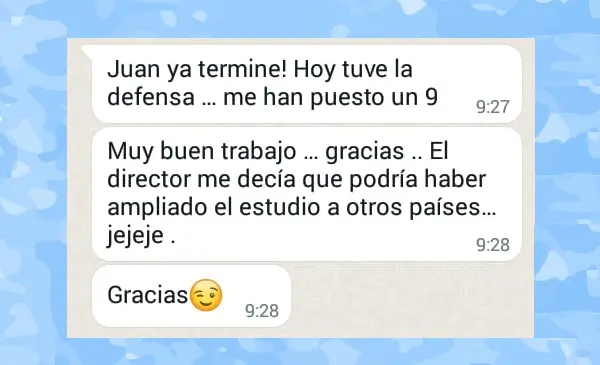 Testimonios de estudiantes